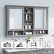 preview thumbnail 87 of 95, Modern Surface Mount Solid Wood Framed Medicine Cabinet With Mirror and Shelves