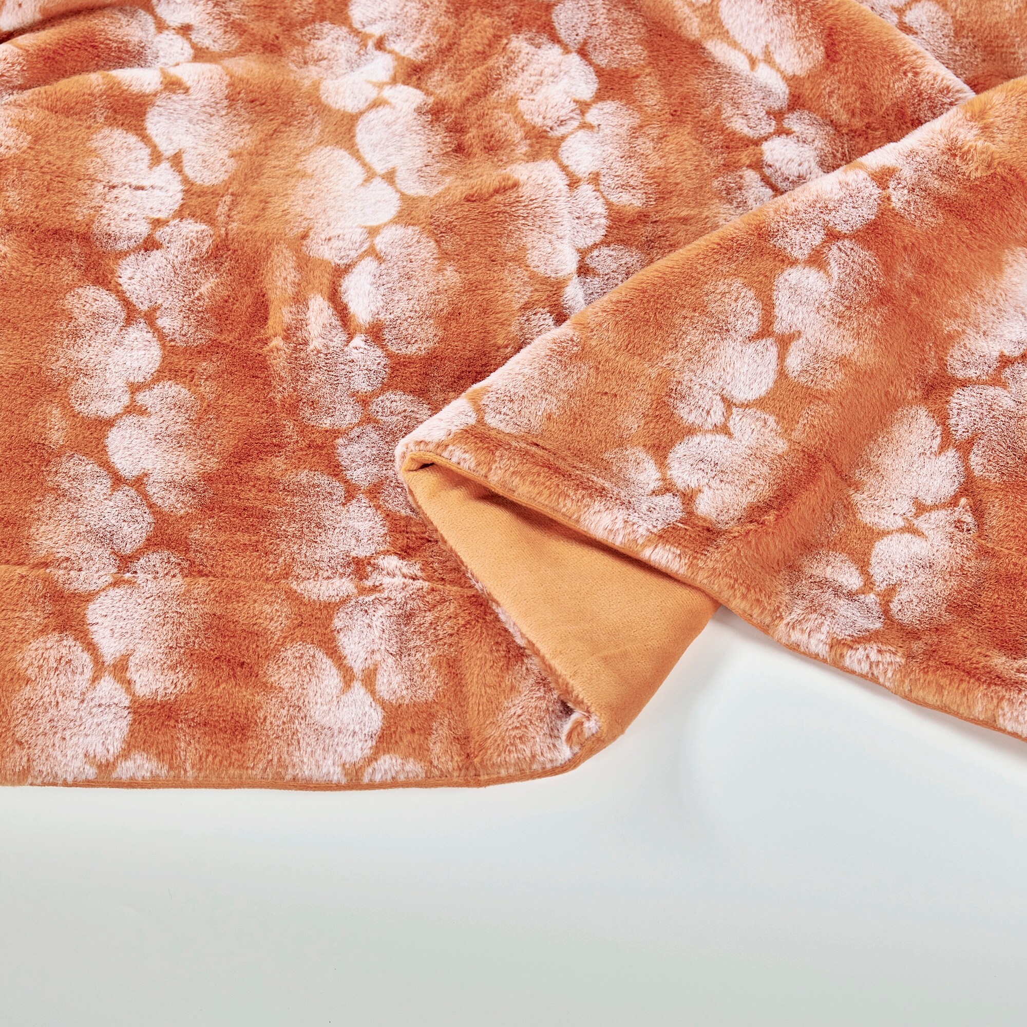 Ballys 3-piece Floral FauxFur Throw Blanket and Pillow Cover Set
