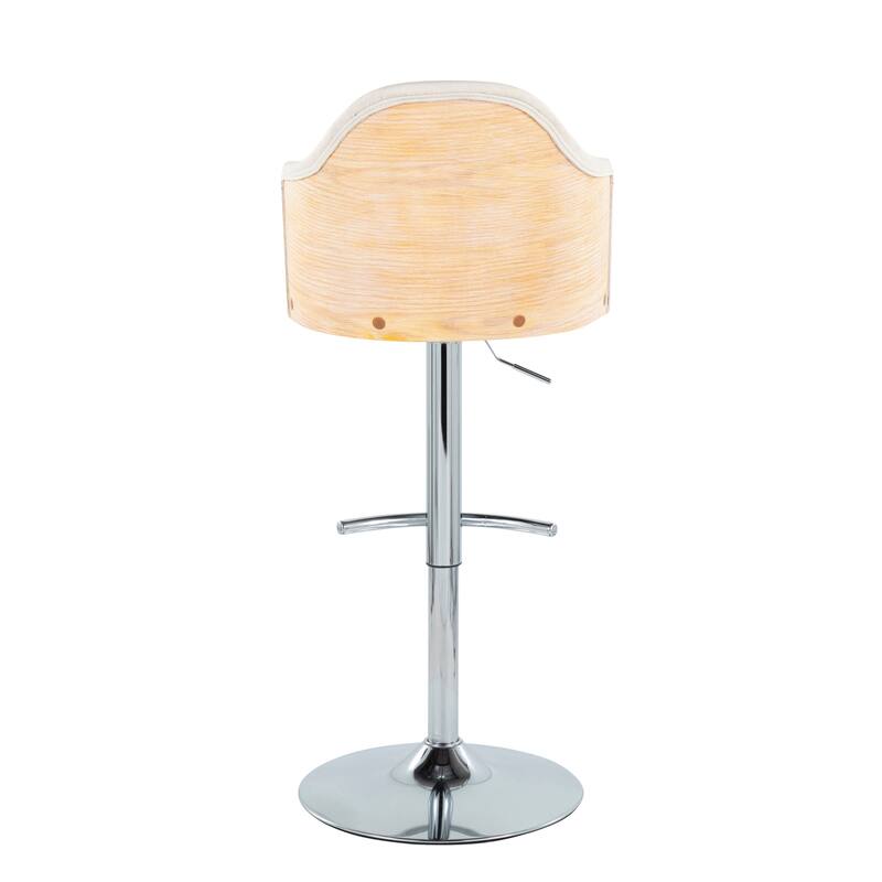 Carson Carrington Valsatra Adjustable Bar Stool with Rounded T Footrest (Set of 2)