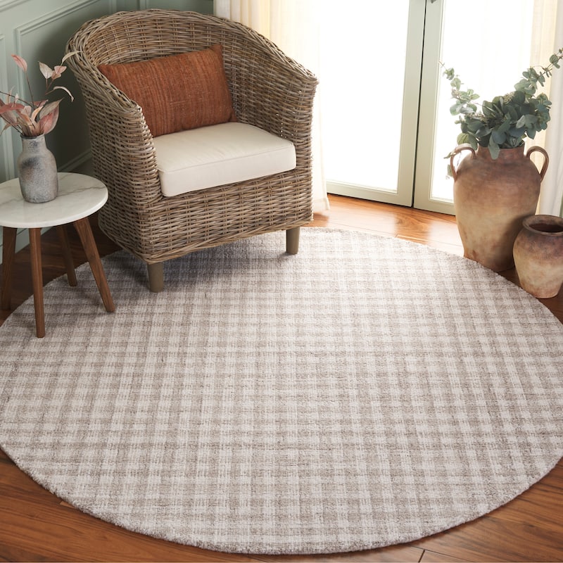 SAFAVIEH Handmade Ebony Katarin Contemporary Wool Rug