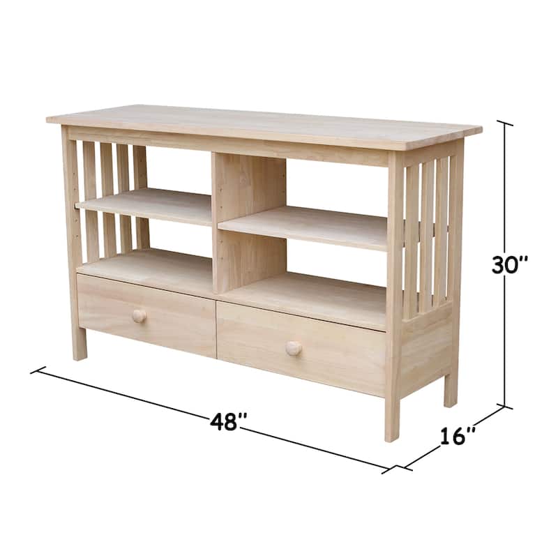 Solid Parawood Mission Entertainment Stand