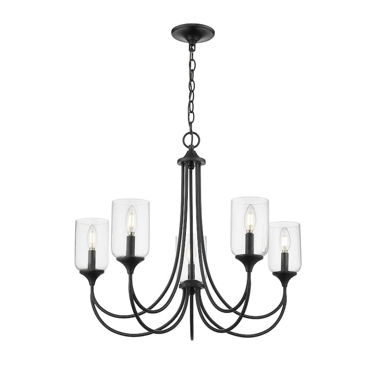 Waddingham Chandelier Ceiling Light - 27 - Matte Black