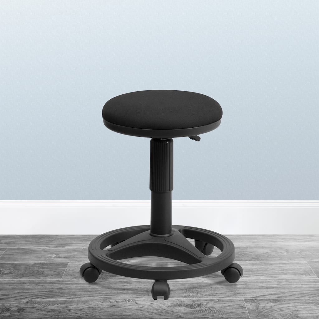 Backless Ergonomic Padded Stool with Foot Ring - Medical Stools