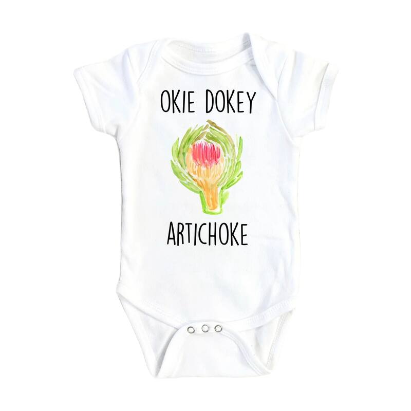 Artichoke Okay Dokie - Baby Boy Girl Clothes Infant Bodysuit Funny Cute Newborn - Natural - Newborn