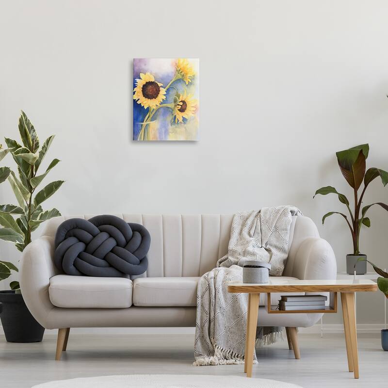 Stupell Sunflower Trio in Vase Canvas Wall Art Design By Stephanie Fielden