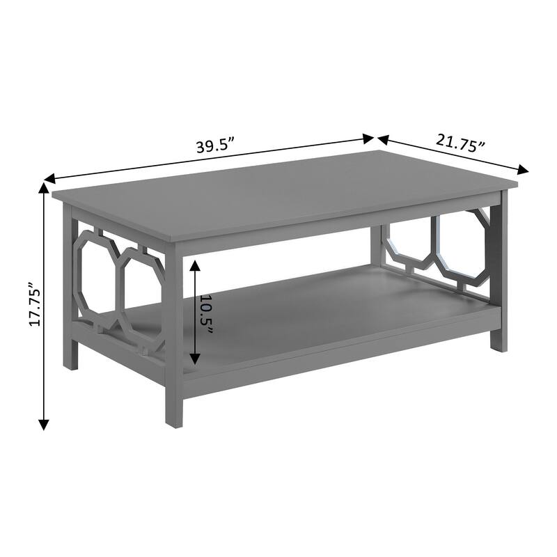 Convenience Concepts Omega Coffee Table with Shelf
