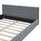 preview thumbnail 9 of 22, Queen Velvet Bed with Durable Frame and Easy Assembly