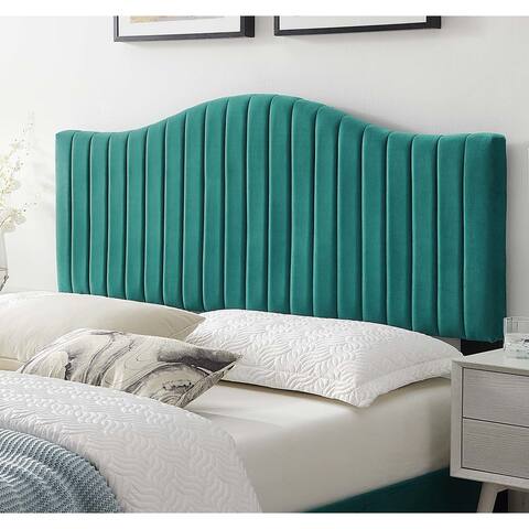 Findlay Arched Green Velvet Upholstered King/California King Size Headboard