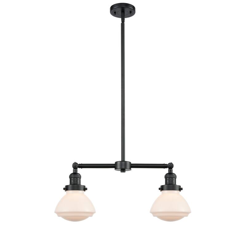 Innovations Lighting Olean 2 Light 22" Wide Chandelier - Oil Rubbed Bronze / Matte White