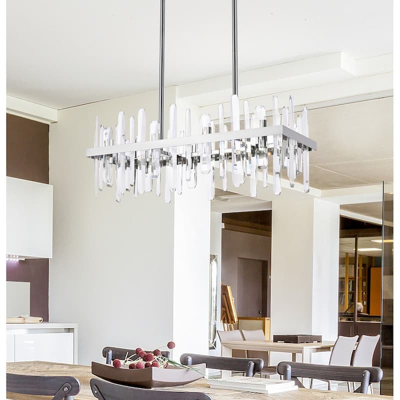 Indigo Home 30 inch crystal rectangle chandelier