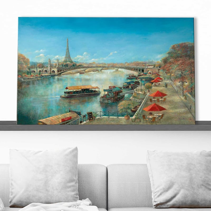 "River Tranquility" by Ruane Manning Print on Canvas