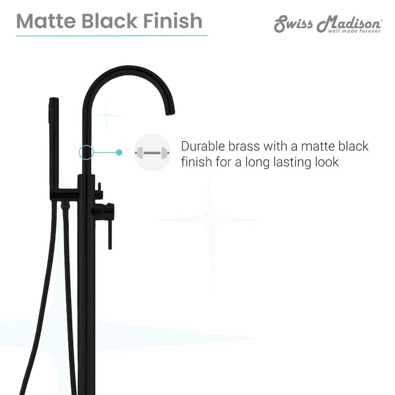 Ivy Freestanding Bathtub Faucet in Brushed Gold