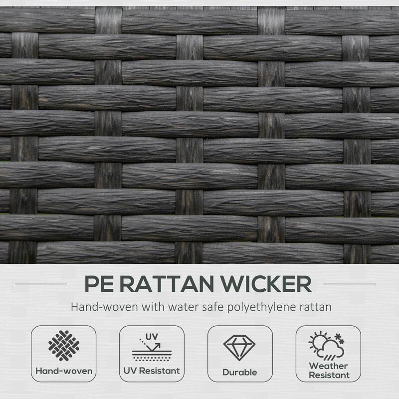 Outdoor Wicker Rocking Chair with Padded Cushions, Aluminum Furniture Rattan Porch Rocker Chair w/ Armrest