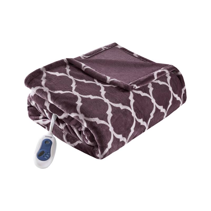 Beautyrest Oversized Heated Ogee Throw