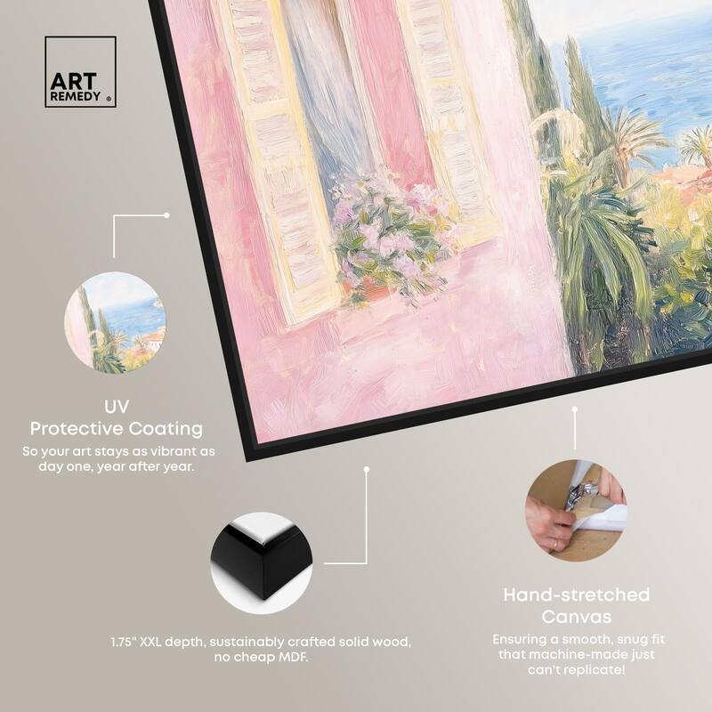 Mediterranean Pink Canvas by Art Remedy