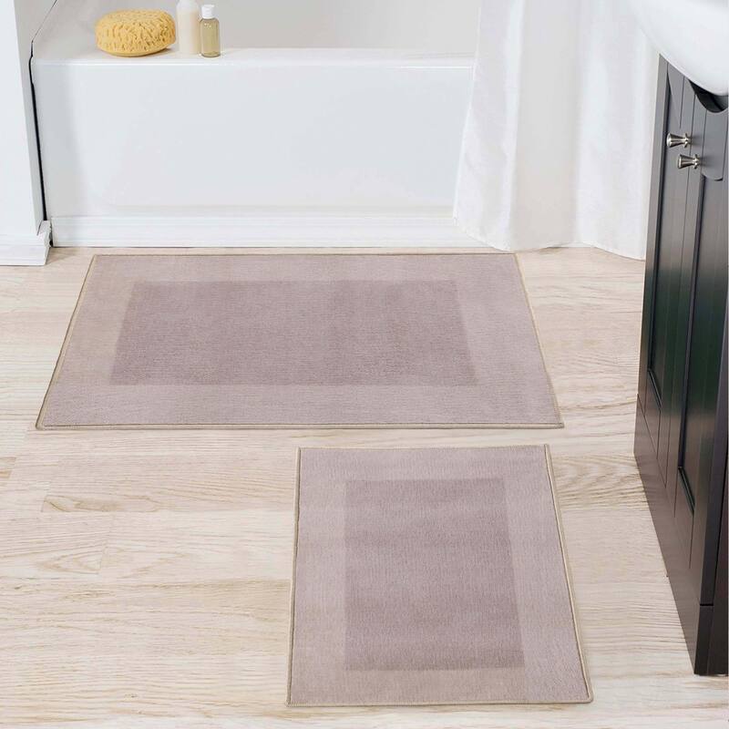 Solid Washable Non-Slip Backing 2 Piece Bath Rug Set by Superior