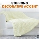 preview thumbnail 40 of 48, Cheer Collection Ultra Plush Chunky Cable Knit Throw Blanket