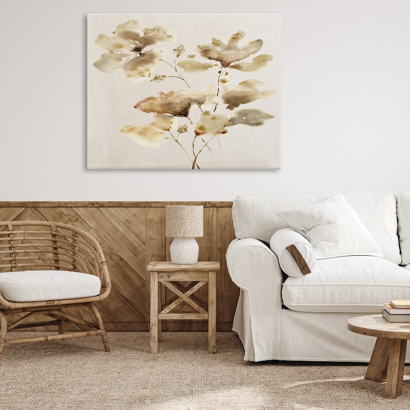 Stupell Neutral Dappled Flower Blossoms Canvas Wall Art Design By Krinlox