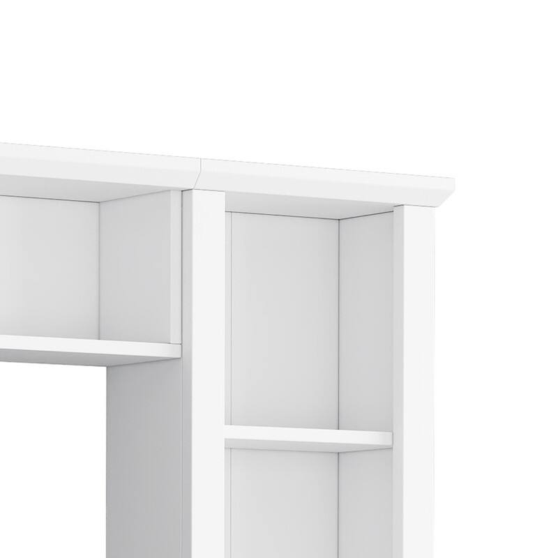 Minimalist Entertainment Wall Unit Set with Bridge for TVs Up to 75'',Adjustable Shelves