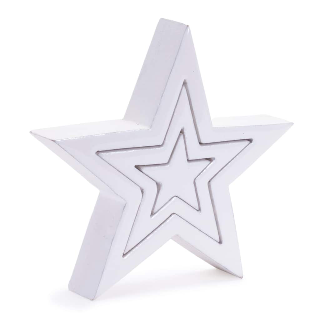 Wood Triple Star Puzzle (Set of 2)