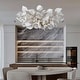 preview thumbnail 47 of 72, KAYLA 31.5" 6-Light Luxury Gold Chandelier, Modern Ceramic Leaf Branch