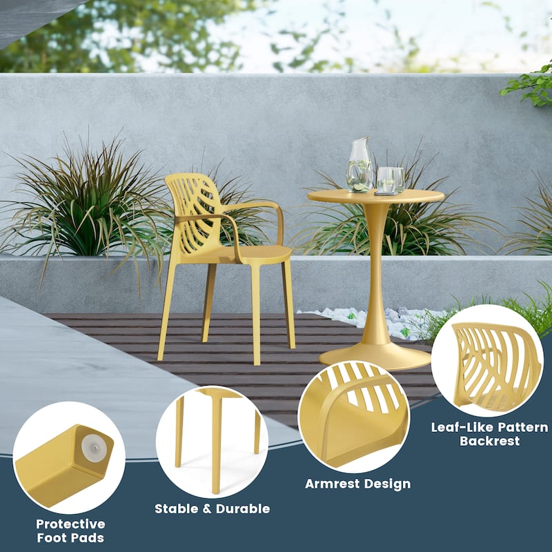 Frond and Form Outdoor Stacking Dining Armchair (Set of 2)