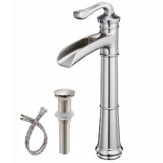 Vibrantbath Vessel Sink Faucet Waterfall with Pop Up Drain