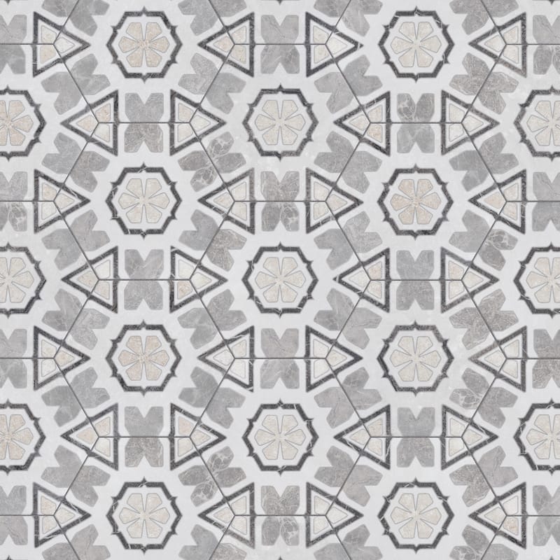 Merola Tile Mazzo Hex Deco Chroma 8-1/2" x 9-3/4" Porcelain Floor and Wall Tile