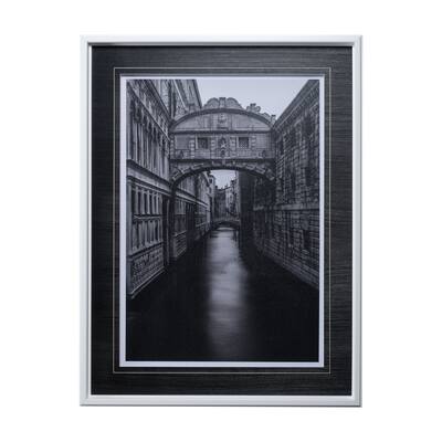 B&W Bridge of Sighs Framed Art Print