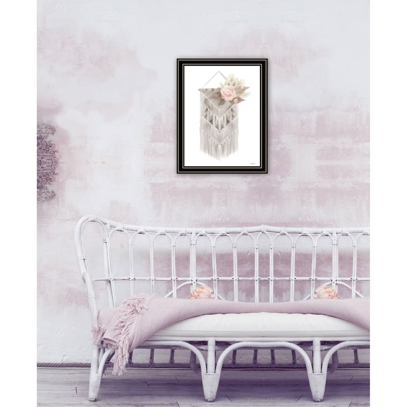 TrendyDecor4U Contemporary "BOHEMIAN MACRAME" Framed Print Wall Art