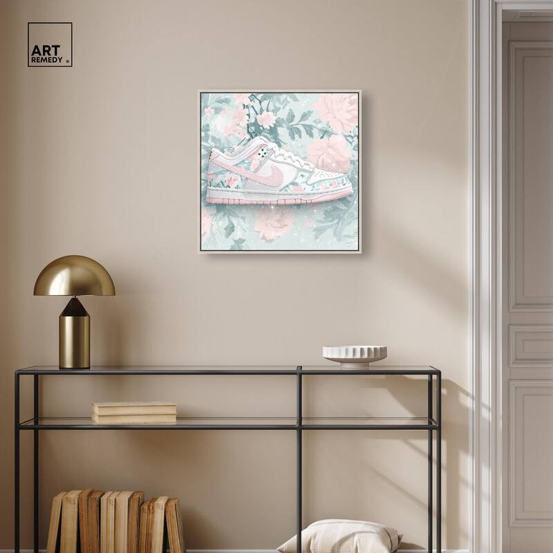 Dainty Floral Sneaker Canvas by Art Remedy