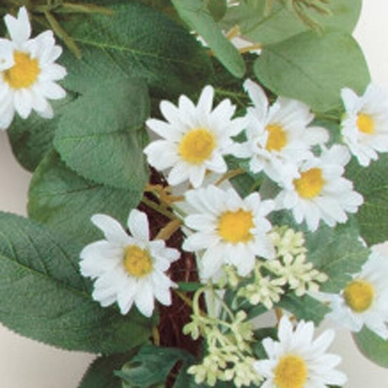 HomeRoots 23" White And Green Mixed Assortment Artificial Wreath