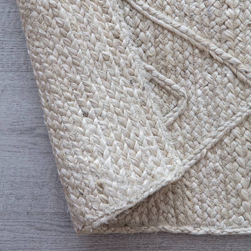 Jani Kresty Ivory Chevron Braided Area Rug - Elegant and Stylish Design