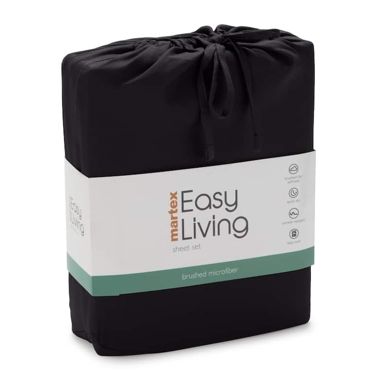 Martex Easy Living Brushed Microfiber Soft Wrinkle Resistant Sheet Set
