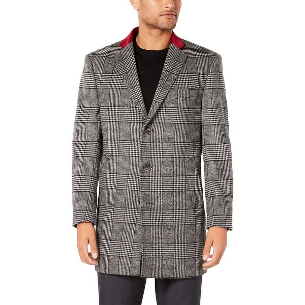 men's black overcoat slim fit