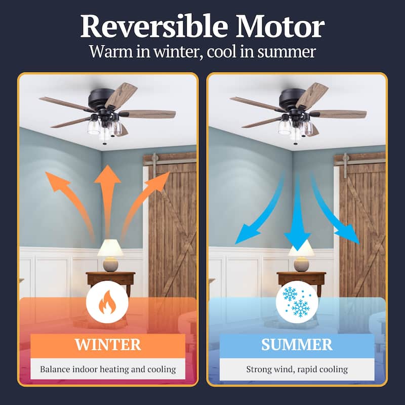 52" Prominence Home Magonia Indoor Traditional Farmhouse Ceiling Fan with Pull Chains, Dry-Rated