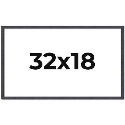32x18 Frame Brown Picture Frame - Complete Modern Photo Frame Includes