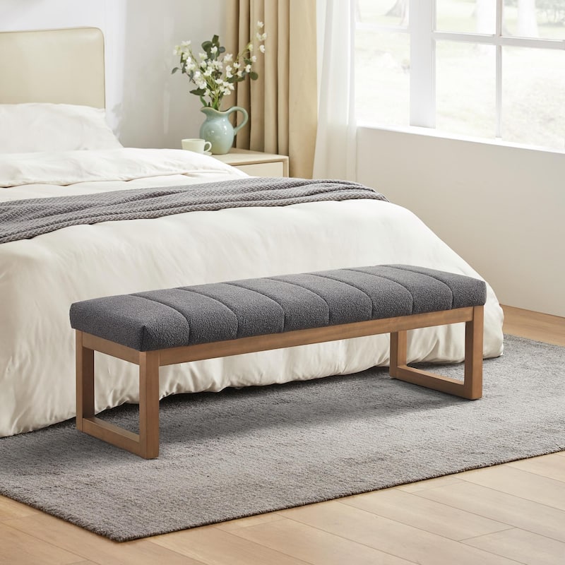 45" Entryway Upholstered Bench Shoe Rack Bench