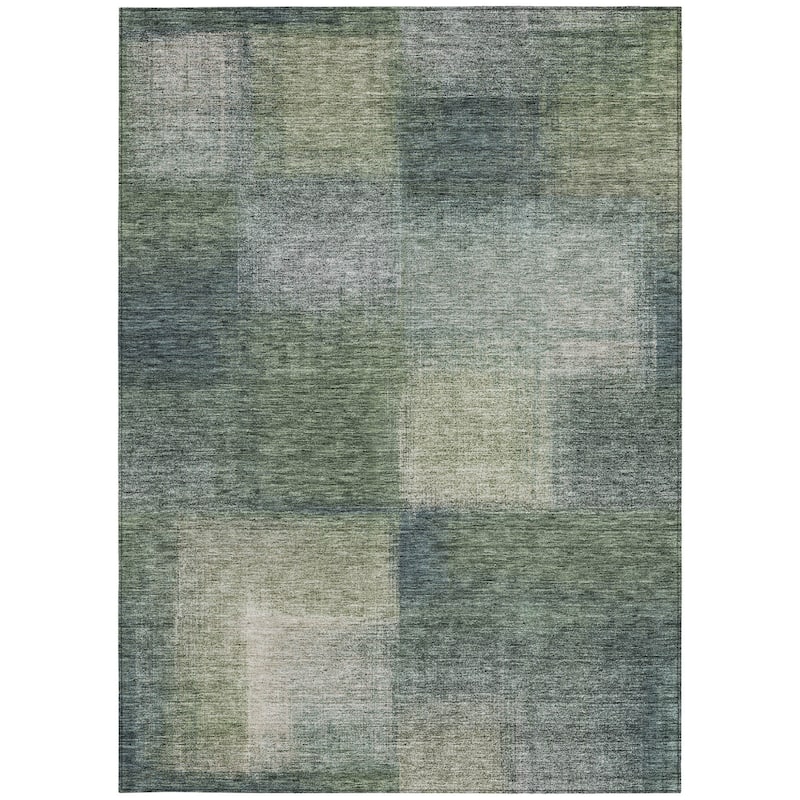 HomeRoots Abstract Transitional Rectangle Outdoor Rug