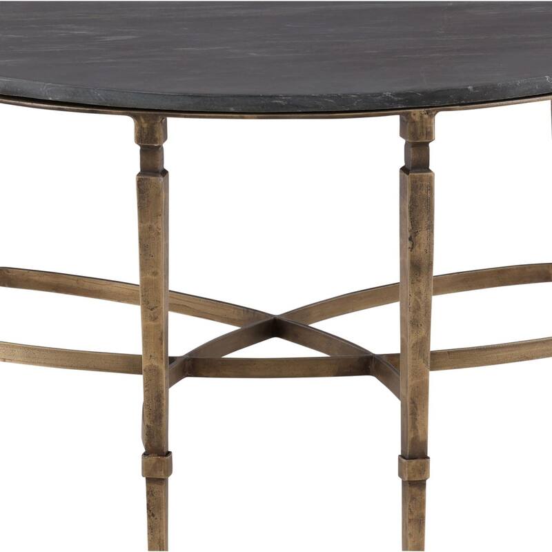 Furniture Classics Pasadena Gold Iron and Stone Coffee Table
