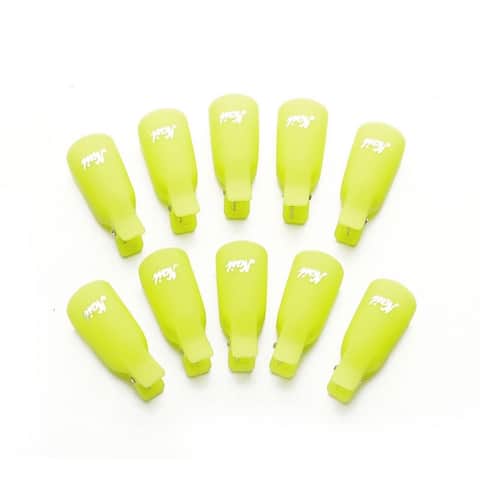 10Pcs Plastic Nail Art Soak Off Cap Clips Uv Gel Polish Remover Manicure Tool