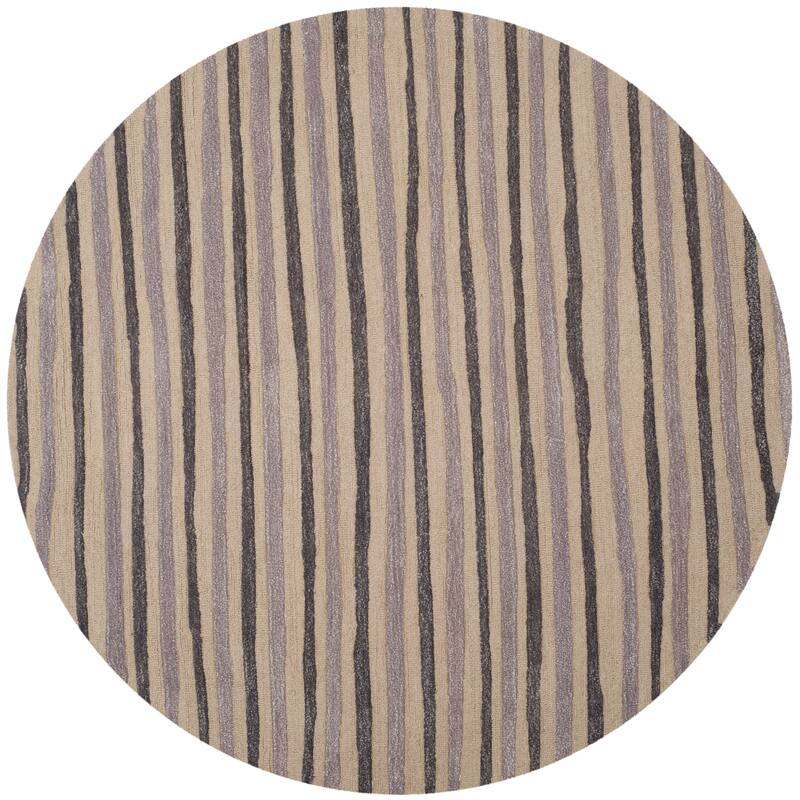 Martha Stewart by SAFAVIEH Hand Drawn Stripe Wool/ Viscose Rug