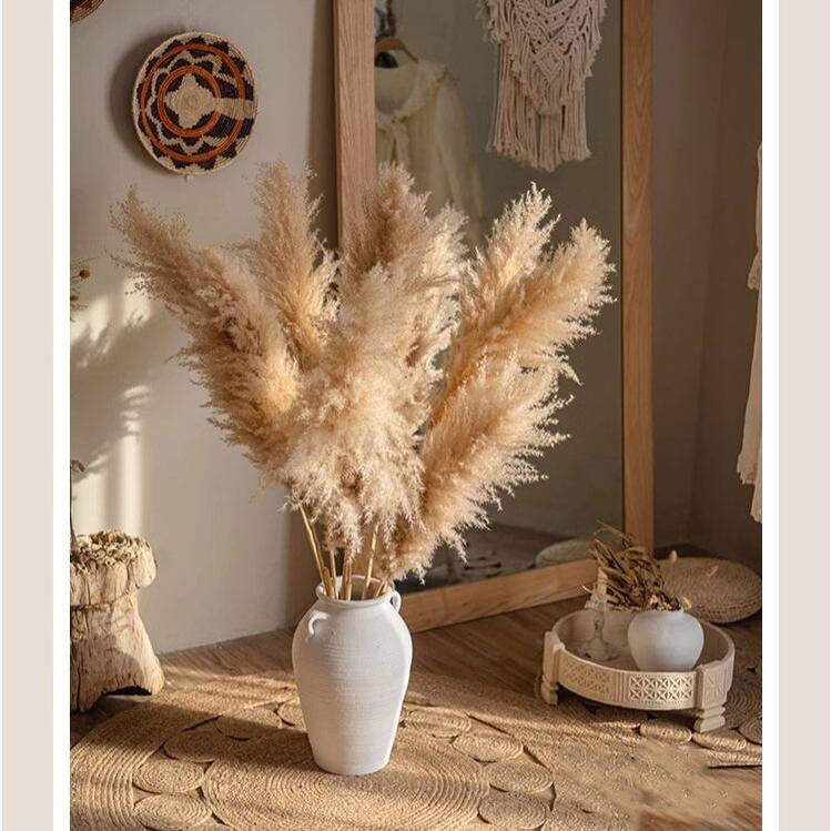 RusticReach Natural Reed Stem 10 Stem Set 51" Tall - Beige