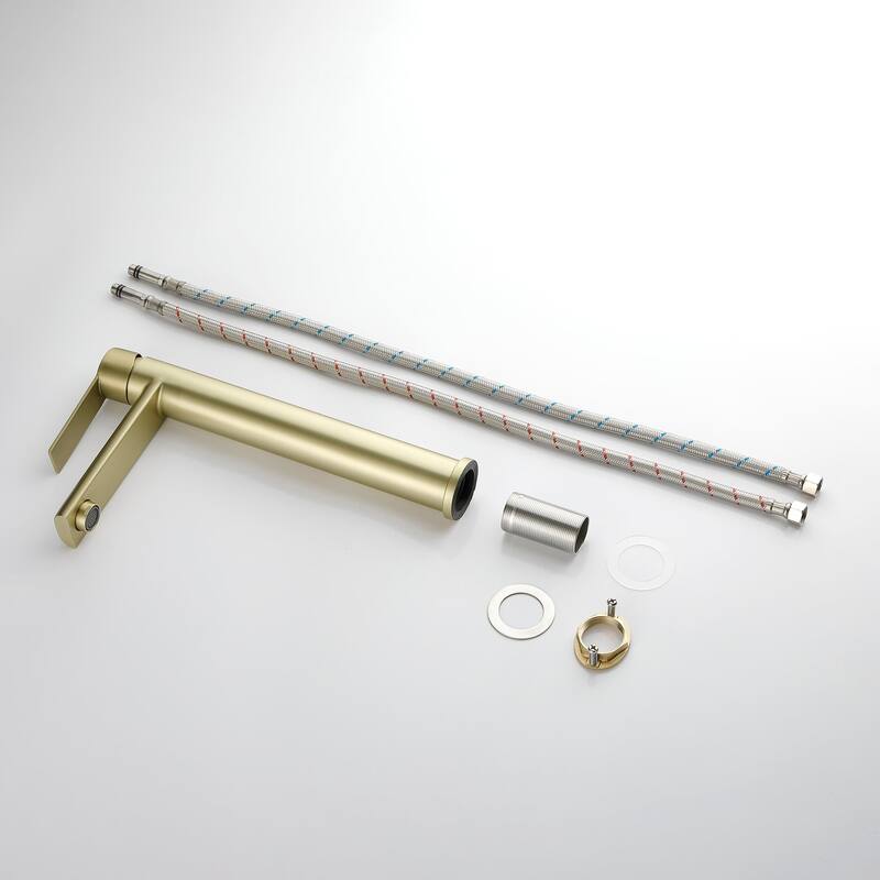Single Handle Single Hole Bathroom Faucet - 6"12"