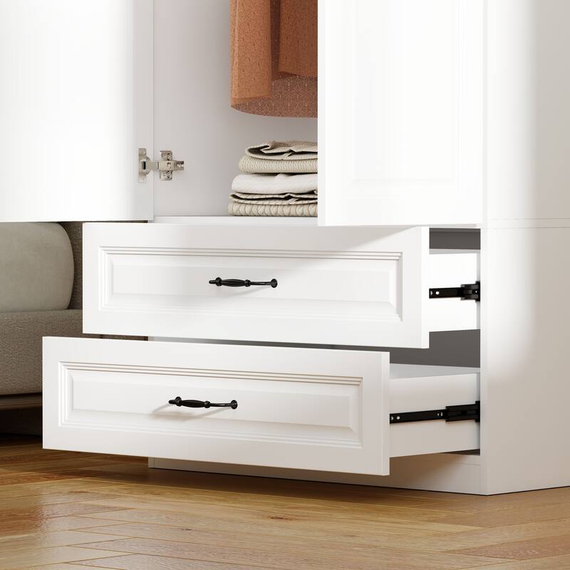 89" Large Wardrobe Armoire Closet High Cabinet Storage