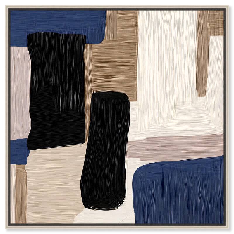 Blue Quietude I Canvas by Art Remedy - Silver - 30" x 30"