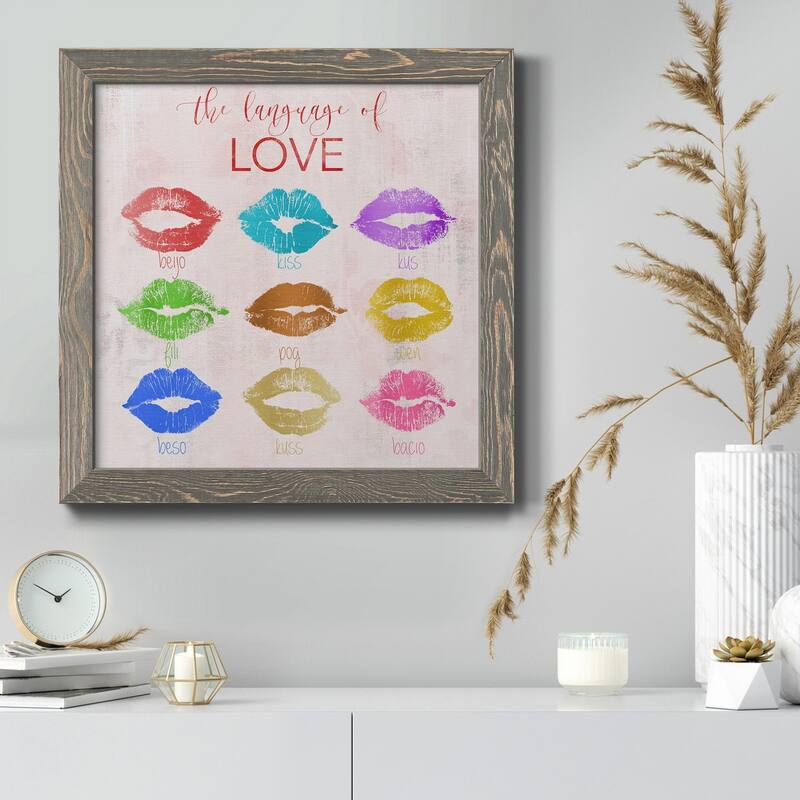 Rainbow Kiss-Premium Framed Canvas - Ready to Hang