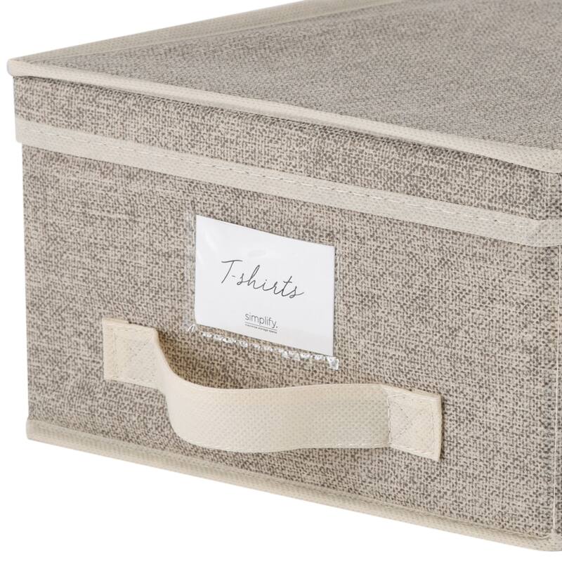 Simplify Medium Storage Box in Faux Jute - L11x W12x H6
