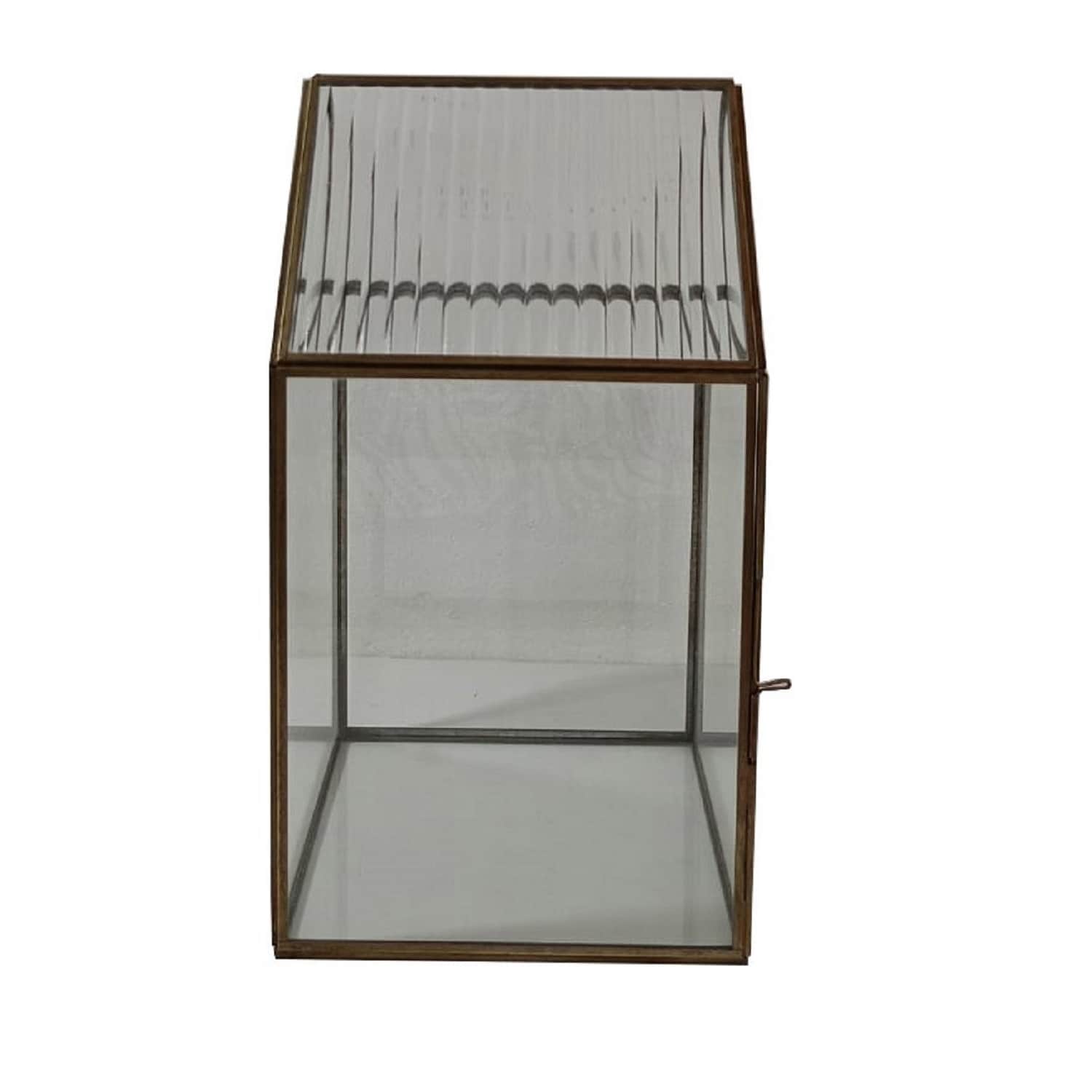 Rustic Brown Iron & Glass Terrarium 16.5 Inches Tall-image