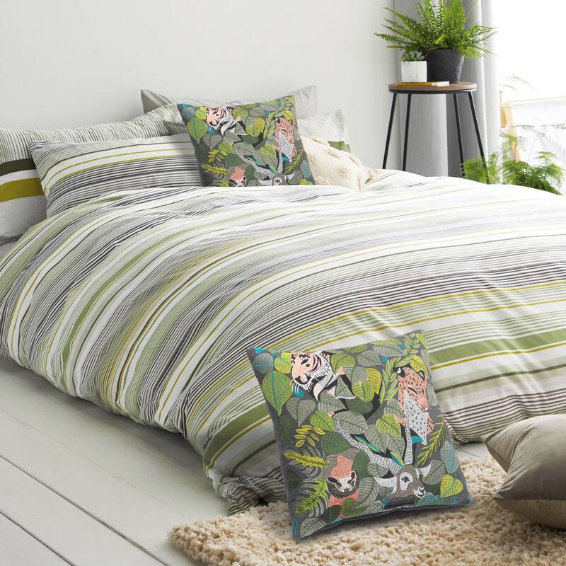 Sevita Jungle Scene Multicolored Throw Pillow